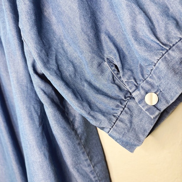 Kate Spade Chambray Off The Shoulder Top, Small, Broome Street denim blouse - Picture 10 of 16